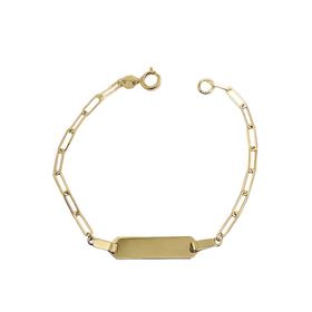 Foto de 28-1453 - PULSERA BEBÉ PLACA 14CM (PLACA 5X18MM) (1,95gr) 18K