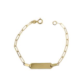Foto de 28-1453 - PULSERA BEBÉ PLACA 14CM (PLACA 5X18MM) (1,95gr) 18K