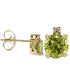Foto de 71-11999V - PENDIENTES PIEDRAS COLOR SEMIPRECIOSA VERDE PERIDOTO 7MM 18K