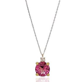 Foto de 71-11999RG - GARGANTILLA PIEDRAS COLOR SEMIPRECIOSA ROSA 7MM 45CM 18K