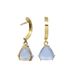 Foto de 40-7743A - PENDIENTES ARO PIEDRA COLOR AZUL 24MM PRESIÓN 18K 