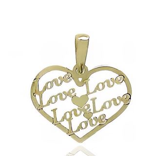 Foto de 51-9083 - COLGANTE CORAZÓN "LOVE" 15MM 18K