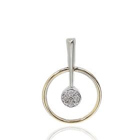 Foto de 62-1014 - COLGANTE BICOLOR CIRCONITA 18X12MM 18K