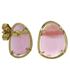 Foto de 99-PT641F - PENDIENTES PIEDRA FUCSIA 14MM 18K