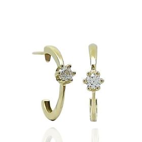 Foto de 62-1337 - PENDIENTES ARO 1MM CIRCONITA 3MM 14MM 18K