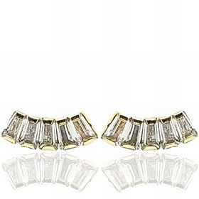 Foto de 05-4446 - PENDIENTES TREPADORES BAGUETTE CIRCONITA 10MM 18K