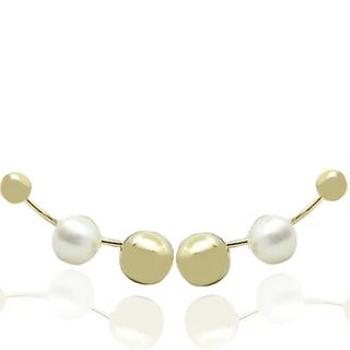 Foto de 71-6771P - PENDIENTES TREPADORES BOLAS-PERLAS (4-3-2MM) 16MM 18K