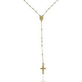 Foto de 10-604-183G - GARGANTILLA ROSARIO BOLAS 1.75MM 45CM+9CM (2,75gr) 18K