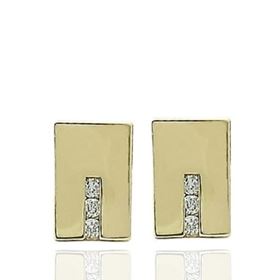 Foto de 99-777 - PENDIENTES RECTÁNGULO CIRCONITA 8MM 18K