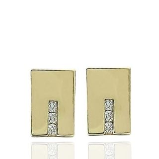 Foto de 99-777 - PENDIENTES RECTÁNGULO CIRCONITA 8MM 18K