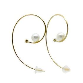 Foto de 90-1723300 - CRIOLLAS ESPIRAL PERLA 4MM 28MM 18K