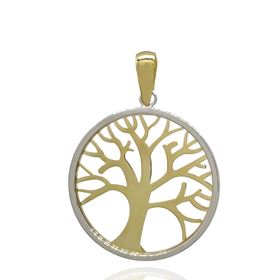 Foto de 51-13323 - COLGANTE ÁRBOL DE LA VIDA BICOLOR CALADO 22MM 18K