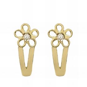 Foto de 00-1675 - PENDIENTES FLOR CIRCONITA 14MM CATALÁN 18K