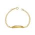 Foto de 45-0138 - PULSERA BEBÉ PLACA BARBADA 2MM (PLACA 4.5X20MM) 12.5CM (1,06gr) 18K