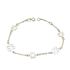 Foto de 10-00-7737 - PULSERA FLORES BICOLOR 9-7MM 18.5CM (1,46gr) 18K