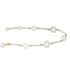 Foto de 10-00-7737 - PULSERA FLORES BICOLOR 9-7MM 18.5CM (1,46gr) 18K
