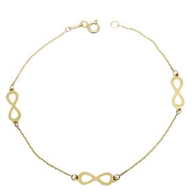 Foto de 10-139-2856 - PULSERA TRES INFINITOS 13MM 18.5CM 18K