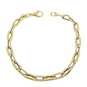 Foto de 10-458-1553 - PULSERA COMBINADA LAPIDADA 5MM 19.5CM (3,62gr) 18K