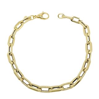 Foto de 10-458-1553 - PULSERA COMBINADA LAPIDADA 5MM 19.5CM (3,62gr) 18K**