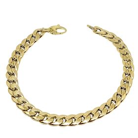Foto de 10-458-1617 - PULSERA BARBADA HUECA 7MM 19.5CM (6,70gr) 18K