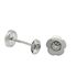 Foto de 99-PT407B - PENDIENTES FLOR CIRCONITA 4MM O.B. 18K