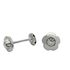 Foto de 99-PT407B - PENDIENTES FLOR CIRCONITA 4MM O.B. 18K