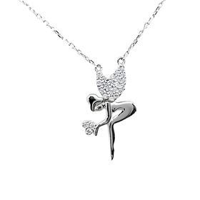 Foto de 38-280G - GARGANTILLA PLATA HADA CIRCONITA 21X11MM 45CM
