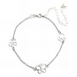 Foto de 20-16T - TOBILLERA PLATA TRES MOTIVOS 9MM 17CM ALARGADOR 6CM