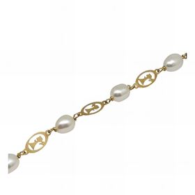 Foto de 99-PU-039 - PULSERA PERLAS VIRGEN NIÑA 5MM 16.5CM 18K