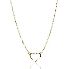 Foto de 04-522-1G - GARGANTILLA CORAZÓN 8MM 45CM (ALARGADOR 3CM) 18K**