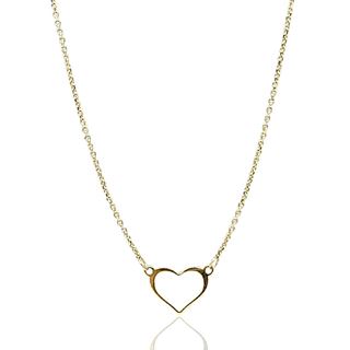 Foto de 04-522-1G - GARGANTILLA CORAZÓN 8MM 45CM (ALARGADOR 3CM) 18K**