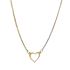 Foto de 04-522-1G - GARGANTILLA CORAZÓN 8MM 45CM (ALARGADOR 3CM) 18K**