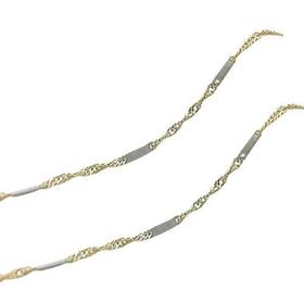 Foto de 10-604-048-40 - CADENA SINGAPUR COMBINADA BICOLOR 0.20MMX40CM (1,41gr) 18K
