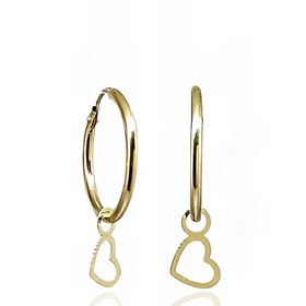 Foto de 00-1581-14 - CRIOLLAS CORAZÓN 5MM TUBO 1X14MM 18K
