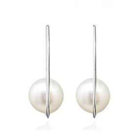 Foto de 71-3363B - PENDIENTES PERLA 9MM 25MM O.B. 18K