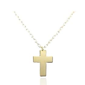 Foto de 04-413G - GARGANTILLA CRUZ 12X9MM A 40CM (ALARGADOR A 5CM) 18K