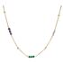 Foto de 71-11338G - GARGANTILLA PIEDRAS NATURALES MULTICOLOR 45CM (ANILLA A 3CM) 18K