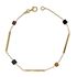 Foto de 10-649-133 - PULSERA PIEDRAS COLOR 3.5MM 19CM (3,45gr) 18K