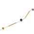 Foto de 10-649-133 - PULSERA PIEDRAS COLOR 3.5MM 19CM (3,45gr) 18K