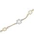 Foto de 10-00-7737 - PULSERA FLORES BICOLOR 9-7MM 18.5CM (1,94gr) 18K