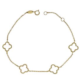 Foto de 10-401-850 - PULSERA TRÉBOLES 10MM 17CM (ALARGADOR 2CM) (1,75gr) 18K