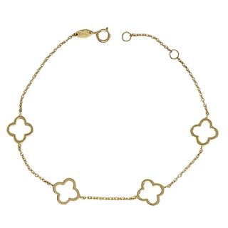 Foto de 10-401-850 - PULSERA TRÉBOLES 10MM 17CM (ALARGADOR 2CM) (1,75gr) 18K