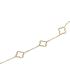 Foto de 10-401-850 - PULSERA TRÉBOLES 10MM 17CM (ALARGADOR 2CM) (1,75gr) 18K