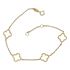 Foto de 10-401-850 - PULSERA TRÉBOLES 10MM 17CM (ALARGADOR 2CM) (1,75gr) 18K