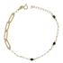 Foto de 10-501-164 - PULSERA COMBINADA PIEDRAS NEGRAS 18.5CM (2,00gr) 18K