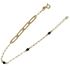 Foto de 10-501-164 - PULSERA COMBINADA PIEDRAS NEGRAS 18.5CM (2,00gr) 18K