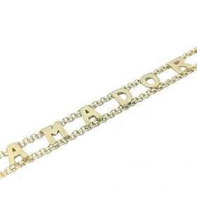 Foto de 16-PGSP07 - PULSERA GRANDE S/P 7 LETRAS 18.5CM (8,95gr) 18K