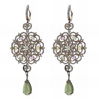 Foto de 32-0533G - *OFERTA* GARGANTILLA PLATA PIEDRAS COLOR 