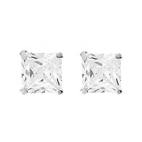 Foto de 18-AG147128 - PENDIENTES PLATA CIRCONITA CUADRADA 8X8