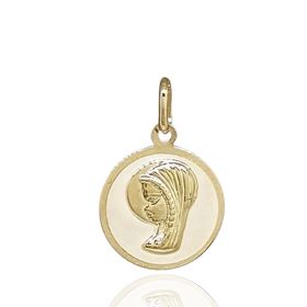 Foto de 10-152-182 - MEDALLA VIRGEN NIÑA 14MM 18K